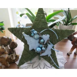 Türkranz Stern Advent blau Weihnachten Deko Weihnachtsdeko