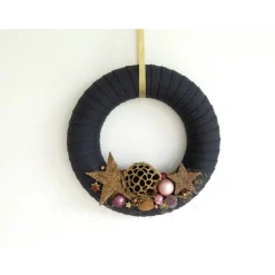 Türkranz Sterne Weihnachten rosa goldfarben Deko Winter Advent Weihnachtsdeko