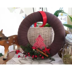 Türkranz Weihnachten Advent rot Deko