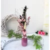 Trockenblumenstrauß mit Vase rosa-natur