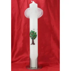 Tropfenfänger aus Organza für Kommunion-, Tauf-, und Hochzeitskerzen, für Kerzen bis zu 50 mm geeignet