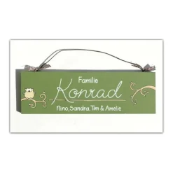 Türschild aus Holz mit Eule, Holzschild mit Namen personalisiert, Hochzeitsgeschenk Brautpaar, Geschenk Hochzeit, edles Paargeschenk, Präsent zum Hochzeitstag.