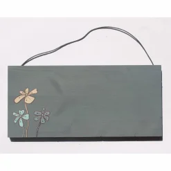 Türschild Familie aus Holz mit Name personalisiert – Handgemalt & Wetterfest – Geschenk für jeden Anlass - Willkommensschild mit Blumenmotiv - dekoratives Holzschild