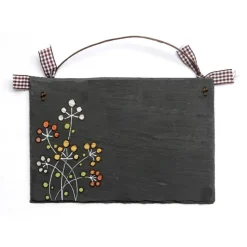 Türschild Schiefer personalisiert – Edles Namensschild mit Wunschtext, handbemalt & wetterfest