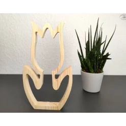 Tulpe aus Holz / Holzblume / Holztulpe / Osterdekoration