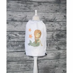 Turnbeutel mit Meerjungfrau, Sportbeutel bedruckt, Zugbeutel, Rucksack