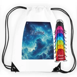 Turnbeutel Motiv Blitze mit Name / personalisierbar / verschiedene Farben