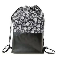 Turnbeutel, Rucksack blau mit Muscheln