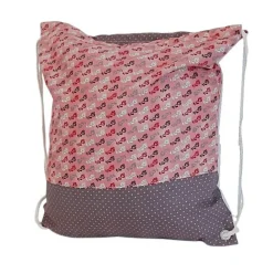 Turnbeutel, Rucksack geblümt, personalisierbar