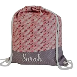 Turnbeutel, Rucksack geblümt, personalisierbar