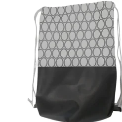 Turnbeutel, Rucksack grau/weiß