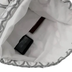 Turnbeutel, Rucksack grau/weiß