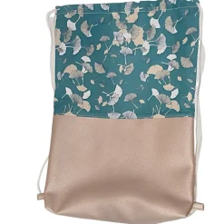 Turnbeutel, Rucksack mit Kunstleder Ginko