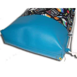 Turnbeutel Rucksack School is Cool Kunstlederboden personalisiert mit Namen Geschenkidee Schulanfang