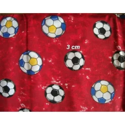 Turnbeutel, Sportbeutel, Turnbeutel Fußball, blau, rot, Wunschgröße Turnbeutel aus Fußballstoff