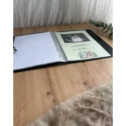 Ultraschallalbum personalisiert,  zur Aufbewahrung von Ultraschallfotos, Ultraschallbilder Mappe, Geschenk zur Geburt