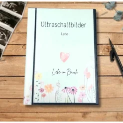 Ultraschallbilder Mappe Album für Ultraschallbilder personalisierbares Einsteckalbum stabiles Aufbewahrung