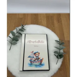 Ultraschallbilder Mappe Album für Ultraschallbilder personalisierbares Einsteckalbum stabile Aufbewahrung Teddybär