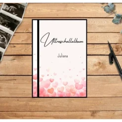 Ultraschallbilder Mappe Album für Ultraschallbilder personalisierbares Einsteckalbum stabile Aufbewahrung
