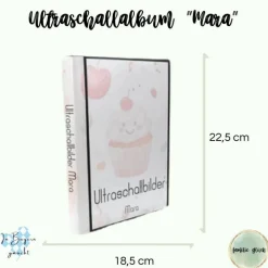 Ultraschallbilder Mappe Muffin, Ultraschallalbum,Ultraschall Album, personalisierte Ultraschallbilder Aufbewahrung