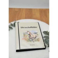 Ultraschallbilder Mappe Pferd – Personalisiertes Ultraschallalbum für Schwangerschaft & Baby-Erinnerungen