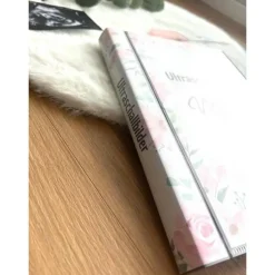 Ultraschallbilder Mappe rosa Blumen, Ultraschallalbum,Ultraschall Album, personalisierte Ultraschallbilder Aufbewahrung