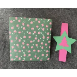 Umschlag mit Banderole für Gutschein, Geldgeschenk, mit Tannenbaum