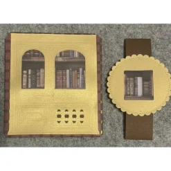 Umschlag mit Banderole für Gutschein/Geldgeschenk. Motiv: Buch, Bücher