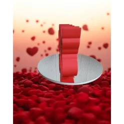 Unendliche Liebe Schmetterling Skulptur (25cm breit) - 3D-gedruckt in Rot (PLA) - Romantische Tischdekoration für Valent