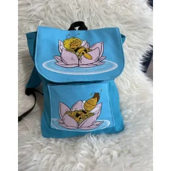 Unikat! Biene Maja Rucksack für Kinder // Einzelstück in blau mit dem Motiv von Biene Maja // handgemachter Rucksack