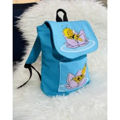Unikat! Biene Maja Rucksack für Kinder // Einzelstück in blau mit dem Motiv von Biene Maja // handgemachter Rucksack