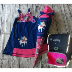 UNIKAT nach Wunsch! genähte Schultüte aus Stoff & Einschulungskleid