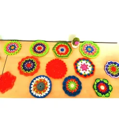 Untersetzer Tischdeko gehäkeltes Deckchen 10-13 cm Fensterdeko