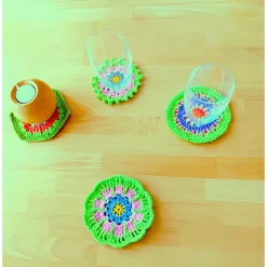 Untersetzer Tischdeko gehäkeltes Deckchen 10-13 cm Fensterdeko