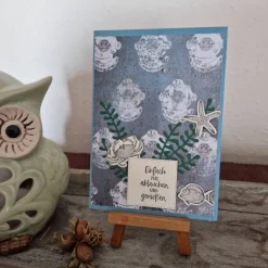 Unterwasserwelt - Geburtstagskarte - Seestern - Fisch - Krabbe