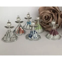 Upcycling Kapsel Engel mit Muster - Farbwahl - Weihnachten, Baumschmuck (3)