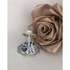 Upcycling Kapsel Engel mit Muster - Farbwahl - Weihnachten, Baumschmuck (3)