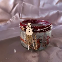 Upcycling Windlicht Weihnachten – Dekoration mit Serviettentechnik