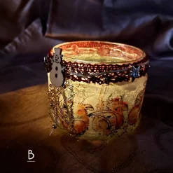 Upcycling Windlicht Weihnachten – Dekoration mit Serviettentechnik