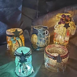 Upcycling Windlicht Weihnachten – Dekoration mit Serviettentechnik