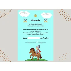 Urkunde Ritter | Schatzsuche | Ritter Urkunden A4 | Urkunden ausdrucken | Kindergeburtstag | Mitgebsel Kindergeburtstag