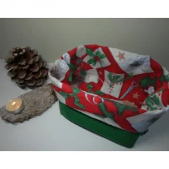Utensilo "Natale" aus Baumwolle grün/ bunt