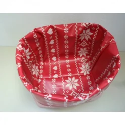 Utensilo "Stella" Wachstuch Baumwolle rot/ rosa Unikat