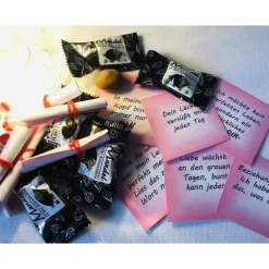 Valentinsglas, Sprücheglas, Freundschaftsgeschenk - Dekoglas mit 24 Sprüchen und mit Beleuchtung