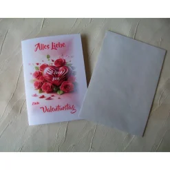Valentinstagkarten, Liebeskarte, Karte zum Valentinstag, Glückwunschkarte
