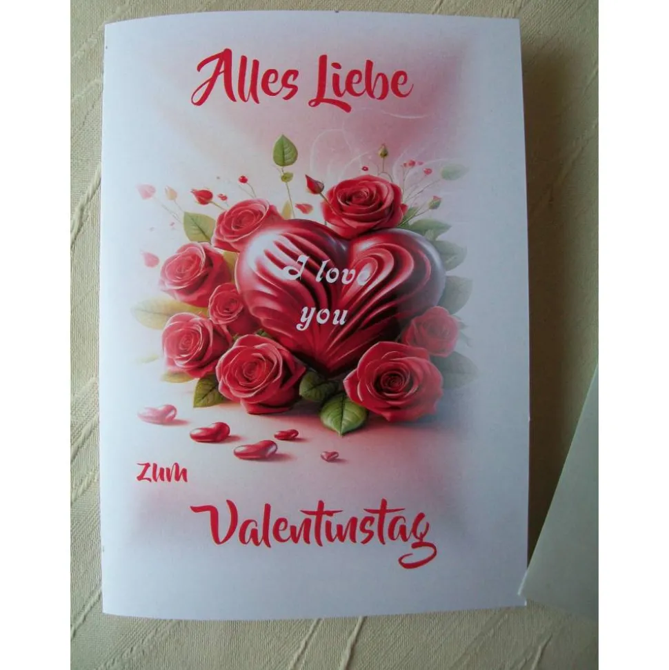 Valentinstagkarten, Liebeskarte, Karte zum Valentinstag, Glückwunschkarte