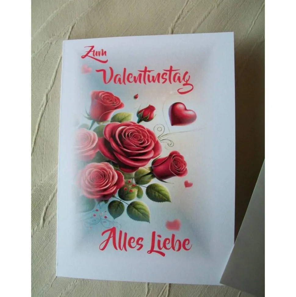 Valentinstagkarten, Liebeskarte, Karte zum Valentinstag, Glückwunschkarte