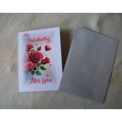 Valentinstagkarten, Liebeskarte, Karte zum Valentinstag, Glückwunschkarte