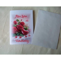 Valentinstagkarten, Liebeskarte, Karte zum Valentinstag, Glückwunschkarte