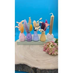 Vasen Steckerchen Pastell – Handgemachte Deko zum Sammeln & Verschenken  inklusive passende Blümchen